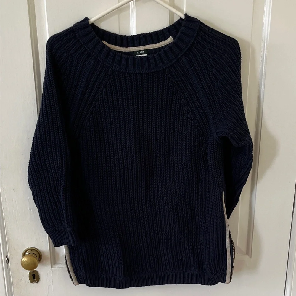 J. Crew Navy Crew Neck Sweater